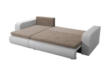 Lecanto 3-seter Universal Hjørnesovesofa 130x204 cm med Oppbevaring i Stoff - Svart - Møbler - Sofaer - Sovesofaer - Sovesofa divan