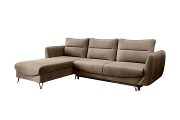 Lence Sovesofa m. Divan Oppbevaring - Beige - Møbler - Sofaer - Sovesofaer - Sovesofa divan