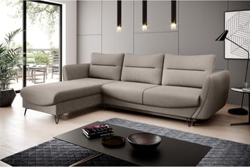 Lence Sovesofa m. Divan Oppbevaring - Beige - Møbler - Sofaer - Sovesofaer - Sovesofa divan