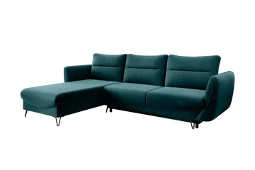 Lence Sovesofa m. Divan Oppbevaring - Blå/Grønn - Møbler - Sofaer - Sovesofaer - Sovesofa divan