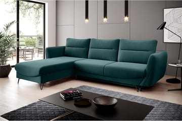Lence Sovesofa m. Divan Oppbevaring - Blå/Grønn - Møbler - Sofaer - Sovesofaer - Sovesofa divan