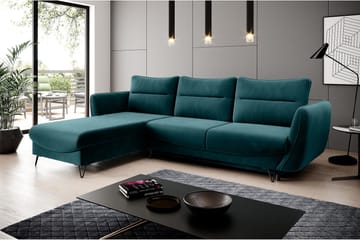 Lence Sovesofa m. Divan Oppbevaring - Blå/Grønn - Møbler - Sofaer - Sovesofaer - Sovesofa divan