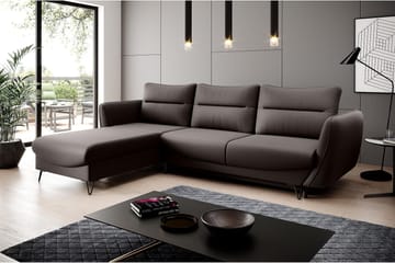 Lence Sovesofa m. Divan Oppbevaring - Brun - Møbler - Sofaer - Sovesofaer - Sovesofa divan