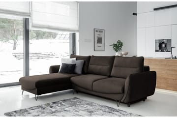 Lence Sovesofa m. Divan Oppbevaring - Brun - Møbler - Sofaer - Sovesofaer - Sovesofa divan