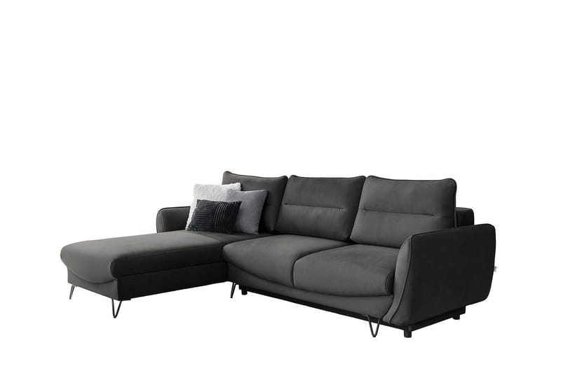Lence Sovesofa m. Divan Oppbevaring - Grå - Møbler - Sofaer - Sovesofaer - Sovesofa divan