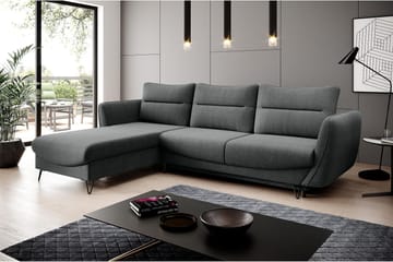Lence Sovesofa m. Divan Oppbevaring - Grå - Møbler - Sofaer - Sovesofaer - Sovesofa divan