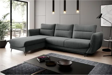 Lence Sovesofa m. Divan Oppbevaring - Grå - Møbler - Sofaer - Sovesofaer - Sovesofa divan