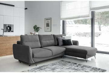 Lence Sovesofa m. Divan Oppbevaring - Grå - Møbler - Sofaer - Sovesofaer - Sovesofa divan