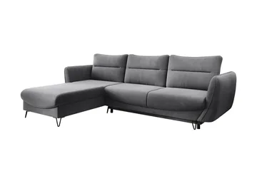 Lence Sovesofa m. Divan Oppbevaring - Grå - Møbler - Sofaer - Sovesofaer - Sovesofa divan