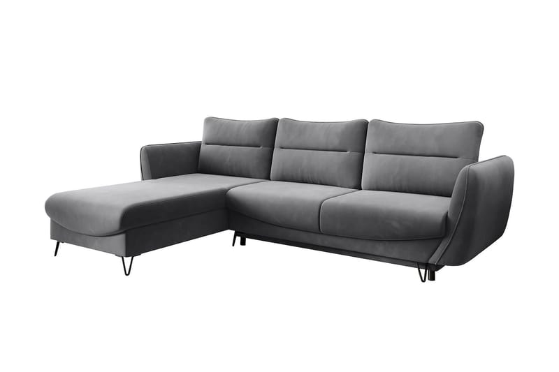 Lence Sovesofa m. Divan Oppbevaring - Grå - Møbler - Sofaer - Sovesofaer - Sovesofa divan