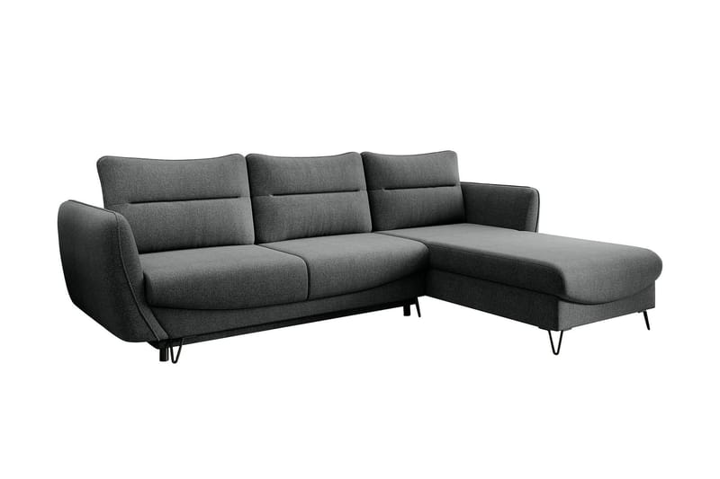 Lence Sovesofa m. Divan Oppbevaring - Grå - Møbler - Sofaer - Sovesofaer - Sovesofa divan
