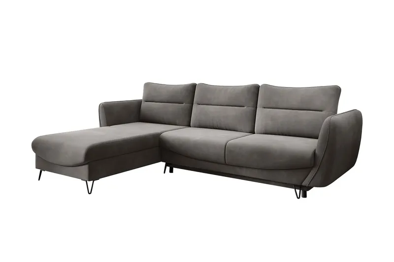 Lence Sovesofa m. Divan Oppbevaring - Grå - Møbler - Sofaer - Sovesofaer - Sovesofa divan