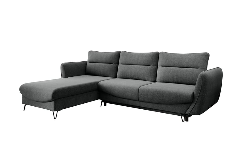 Lence Sovesofa m. Divan Oppbevaring - Grå - Møbler - Sofaer - Sovesofaer - Sovesofa divan