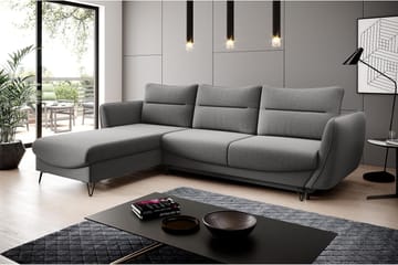 Lence Sovesofa m. Divan Oppbevaring - Grå - Møbler - Sofaer - Sovesofaer - Sovesofa divan