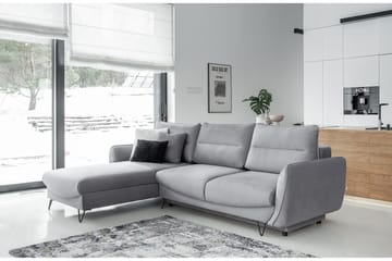 Lence Sovesofa m. Divan Oppbevaring - Grå - Møbler - Sofaer - Sovesofaer - Sovesofa divan