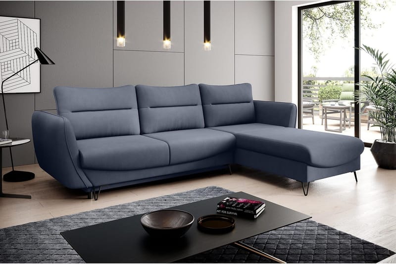 Lence Sovesofa m. Divan Oppbevaring - Grå - Møbler - Sofaer - Sovesofaer - Sovesofa divan