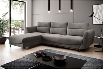 Lence Sovesofa m. Divan Oppbevaring - Grå - Møbler - Sofaer - Sovesofaer - Sovesofa divan