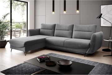 Lence Sovesofa m. Divan Oppbevaring - Grå - Møbler - Sofaer - Sovesofaer - Sovesofa divan