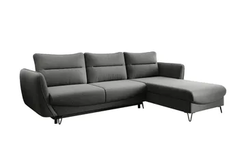 Lence Sovesofa m. Divan Oppbevaring - Grå - Møbler - Sofaer - Sovesofaer - Sovesofa divan