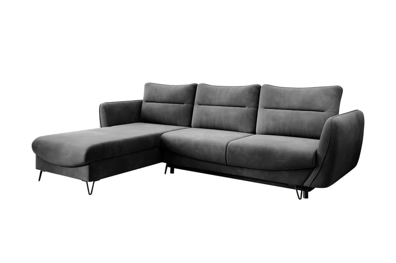 Lence Sovesofa m. Divan Oppbevaring - Grå - Møbler - Sofaer - Sovesofaer - Sovesofa divan