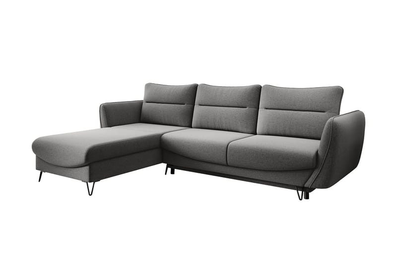 Lence Sovesofa m. Divan Oppbevaring - Grå - Møbler - Sofaer - Sovesofaer - Sovesofa divan