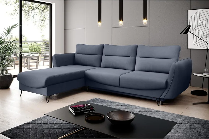 Lence Sovesofa m. Divan Oppbevaring - Grå - Møbler - Sofaer - Sovesofaer - Sovesofa divan