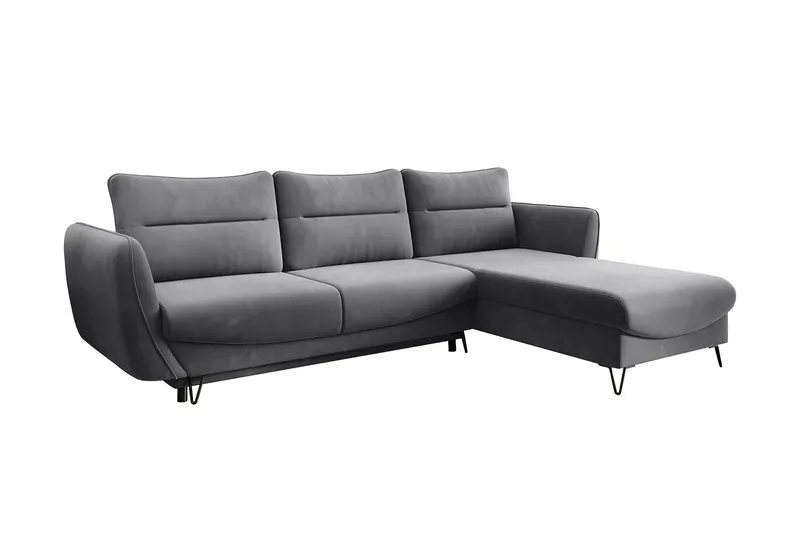 Lence Sovesofa m. Divan Oppbevaring, Grå