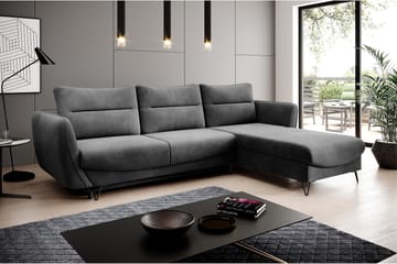 Lence Sovesofa m. Divan Oppbevaring - Grå - Møbler - Sofaer - Sovesofaer - Sovesofa divan