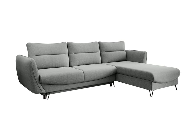 Lence Sovesofa m. Divan Oppbevaring - Grå - Møbler - Sofaer - Sovesofaer - Sovesofa divan