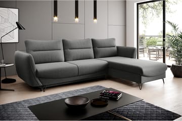 Lence Sovesofa m. Divan Oppbevaring - Grå - Møbler - Sofaer - Sovesofaer - Sovesofa divan