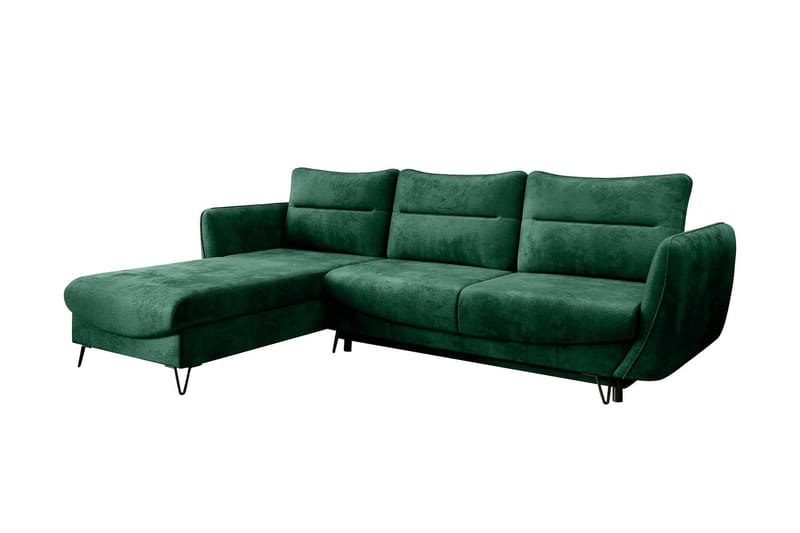 Lence Sovesofa m. Divan Oppbevaring - Grønn - Møbler - Sofaer - Sovesofaer - Sovesofa divan
