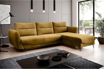 Lence Sovesofa m. Divan Oppbevaring - Gul - Møbler - Sofaer - Sovesofaer - Sovesofa divan