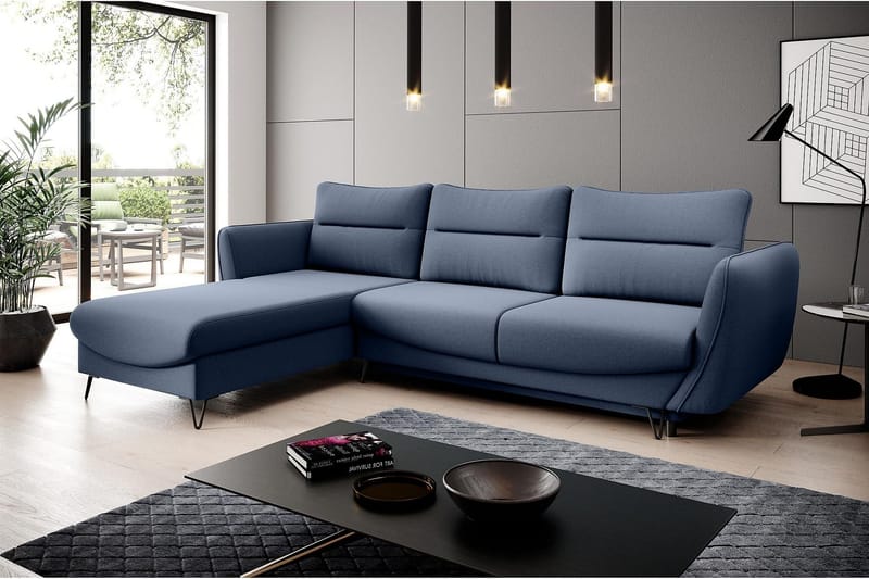 Lence Sovesofa m. Divan Oppbevaring - Lyseblå - Møbler - Sofaer - Sovesofaer - Sovesofa divan