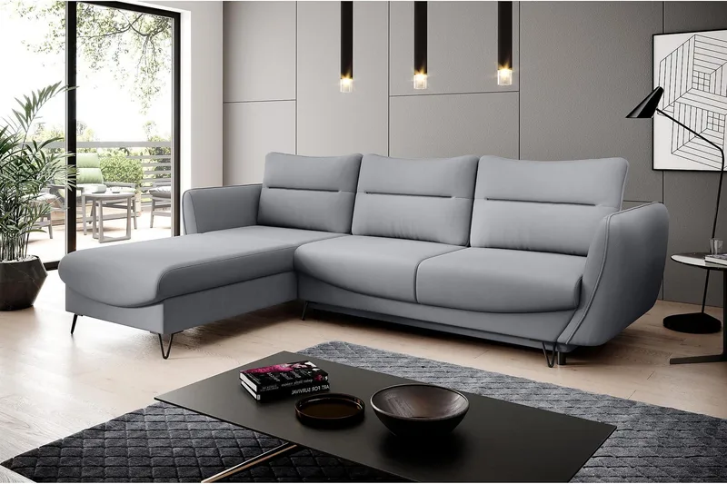 Lence Sovesofa m. Divan Oppbevaring - Lysegrå - Møbler - Sofaer - Sovesofaer - Sovesofa divan