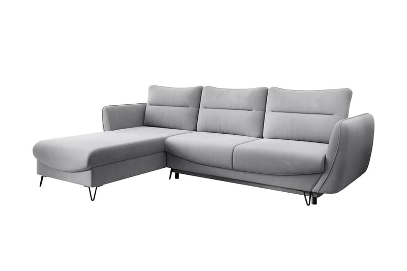 Lence Sovesofa m. Divan Oppbevaring - Lysegrå - Møbler - Sofaer - Sovesofaer - Sovesofa divan