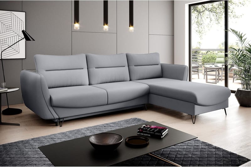 Lence Sovesofa m. Divan Oppbevaring - Lysegrå - Møbler - Sofaer - Sovesofaer - Sovesofa divan