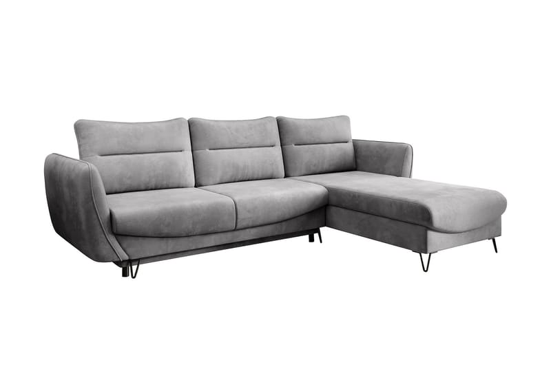 Lence Sovesofa m. Divan Oppbevaring - Lysegrå - Møbler - Sofaer - Sovesofaer - Sovesofa divan