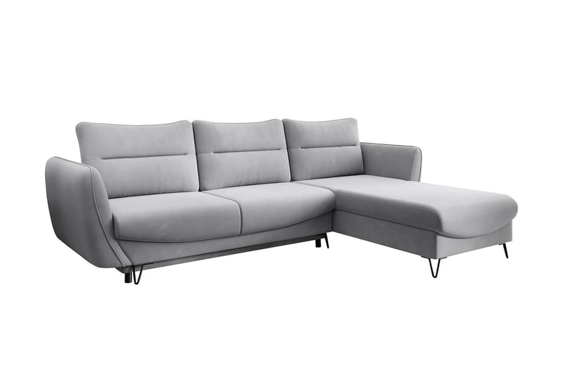 Lence Sovesofa m. Divan Oppbevaring - Lysegrå - Møbler - Sofaer - Sovesofaer - Sovesofa divan