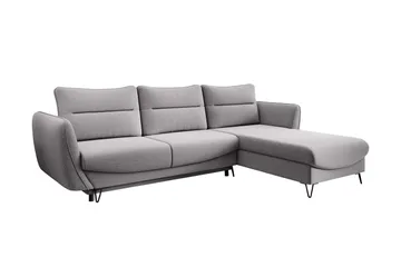 Lence Sovesofa m. Divan Oppbevaring - Lysegrå - Møbler - Sofaer - Sovesofaer - Sovesofa divan