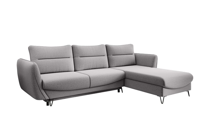 Lence Sovesofa m. Divan Oppbevaring - Lysegrå - Møbler - Sofaer - Sovesofaer - Sovesofa divan