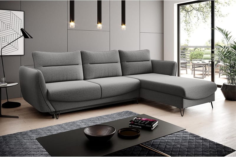 Lence Sovesofa m. Divan Oppbevaring - Lysegrå - Møbler - Sofaer - Sovesofaer - Sovesofa divan