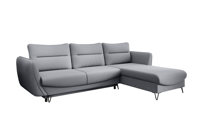 Lence Sovesofa m. Divan Oppbevaring - Lysegrå - Møbler - Sofaer - Sovesofaer - Sovesofa divan