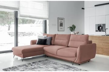 Lence Sovesofa m. Divan Oppbevaring - Lyserosa - Møbler - Sofaer - Sovesofaer - Sovesofa divan