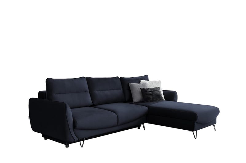 Lence Sovesofa m. Divan Oppbevaring - Mørkeblå - Møbler - Sofaer - Sovesofaer - Sovesofa divan