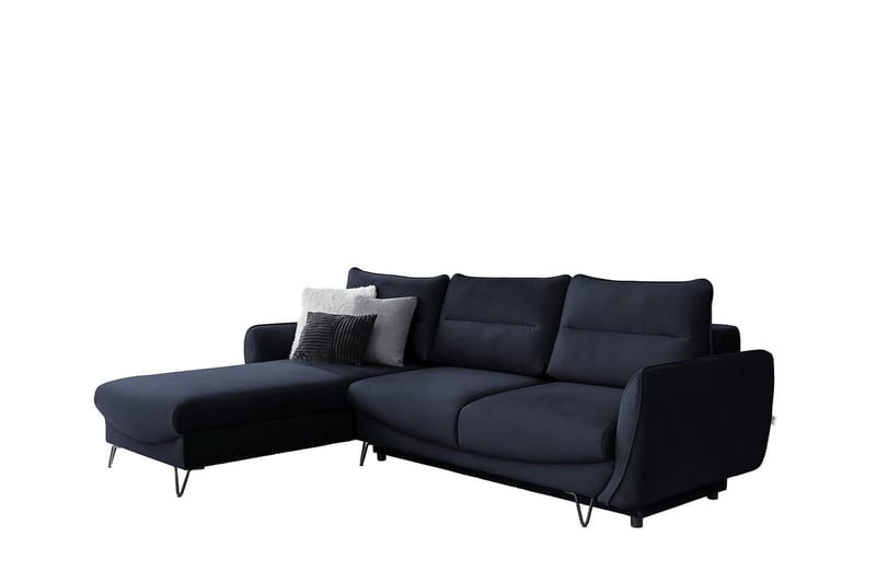 Lence Sovesofa m. Divan Oppbevaring - Mørkeblå - Møbler - Sofaer - Sovesofaer - Sovesofa divan