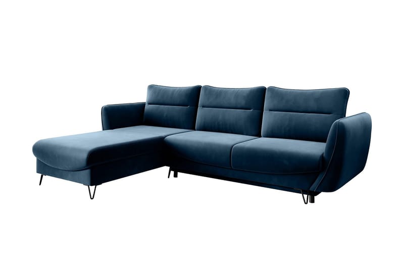 Lence Sovesofa m. Divan Oppbevaring - Mørkeblå - Møbler - Sofaer - Sovesofaer - Sovesofa divan