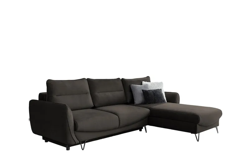 Lence Sovesofa m. Divan Oppbevaring, Mørkebrun