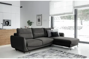 Lence Sovesofa m. Divan Oppbevaring - Mørkebrun - Møbler - Sofaer - Sovesofaer - Sovesofa divan