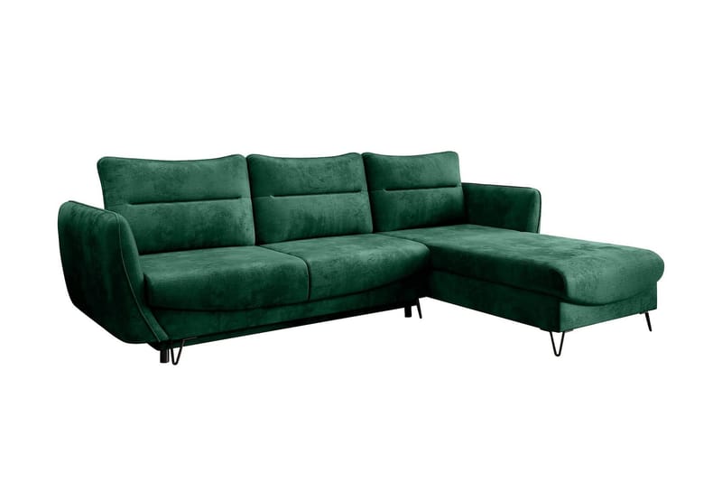Lence Sovesofa m. Divan Oppbevaring - Mørkegrønn - Møbler - Sofaer - Sovesofaer - Sovesofa divan