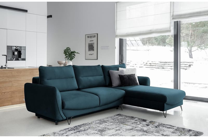 Lence Sovesofa m. Divan Oppbevaring - Mørkegrønn - Møbler - Sofaer - Sovesofaer - Sovesofa divan